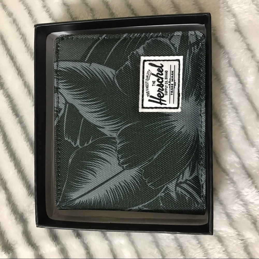 Herschel Roy Wallet Green Leaf/Floral
